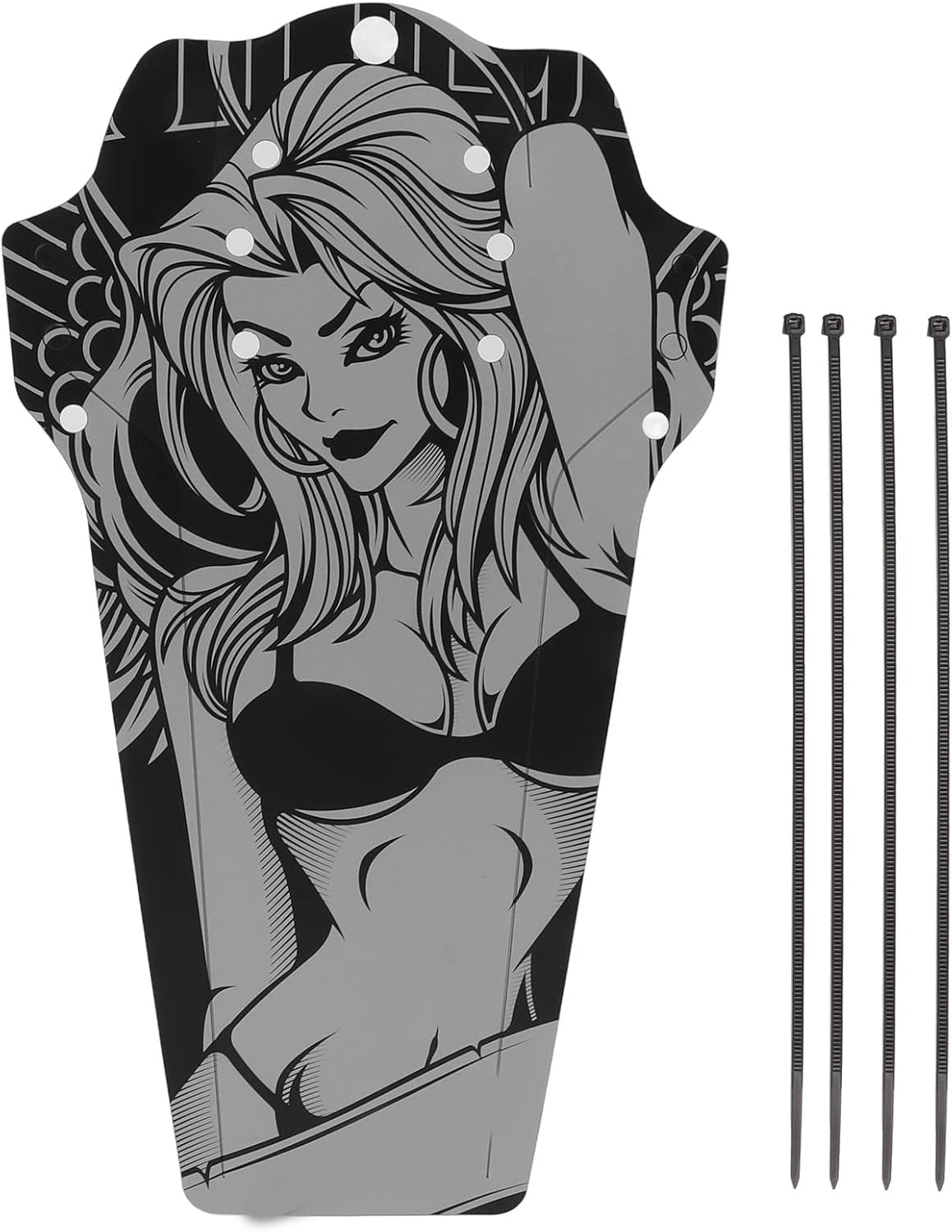 Mountain Bike Fenders, Thermoplastic Resin PP Mudguard, 3K Twill & Color Printing, & Wear Resistant, Easy to Install, Suitable for Mountain, Downhill, Folding Bicycles, Front and Rear Wheels