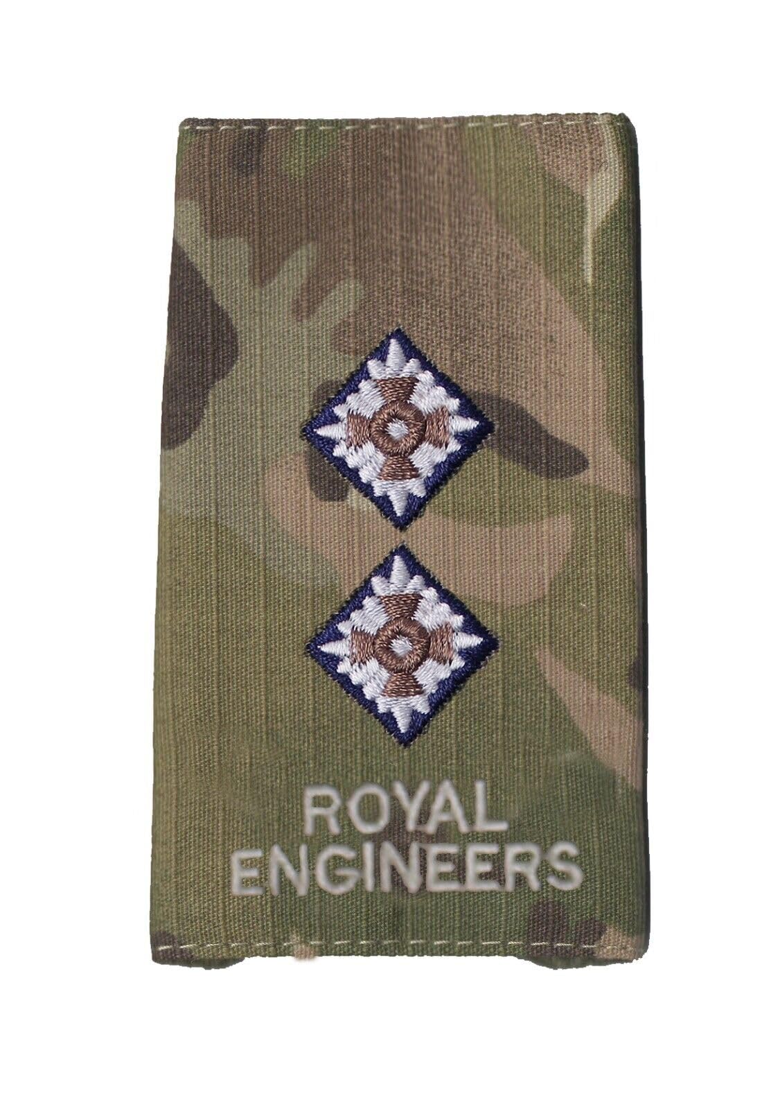CL Distribution Royal Engineers MTP/Multicam Rank Slide - British Army Military - One Slide (Lieutenant)