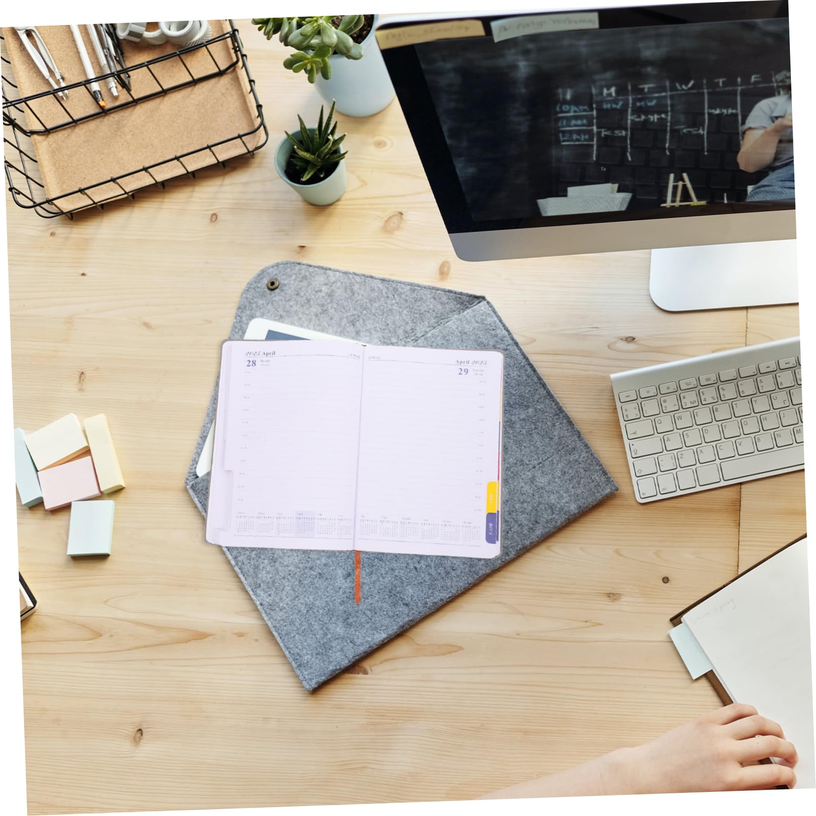 5 Stück Jahresplaner Notizbuch Strapazierfähiges Tagesplaner Notizheft für Büro und Zuhause Kompakter Akademischer Organizer Leicht Tragbarer Mini Planer