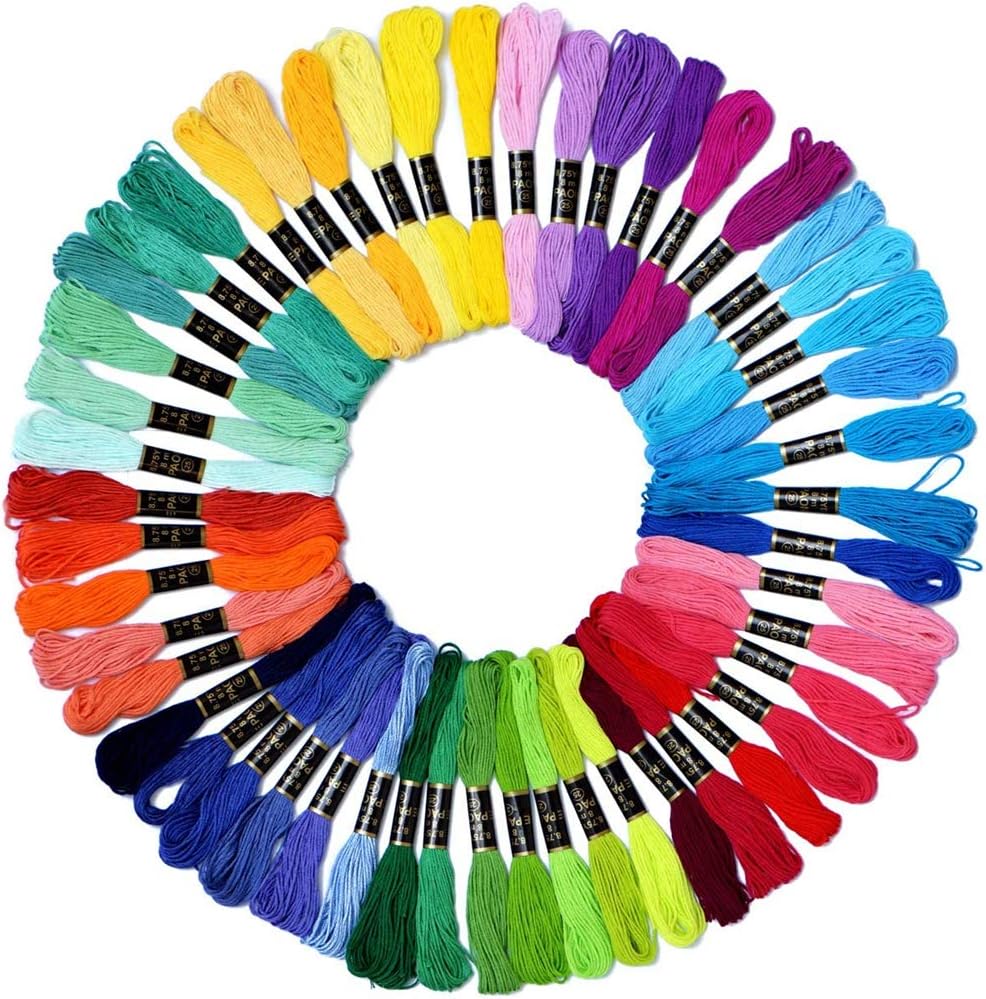 Loom Bracelet Making Kit Embroidery Floss Rainbow Color 50 Skeins Per Pack Cross Stitch Threads Friendship Bracelets Floss Crafts Floss