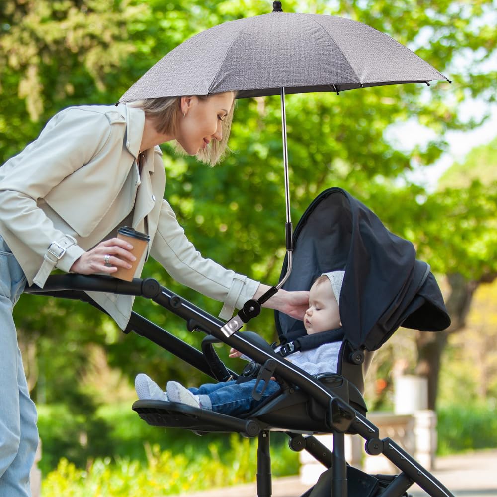 Mineup Parasol et universel Ombrelle UV 50+ pour poussette et Landau, 75 cm