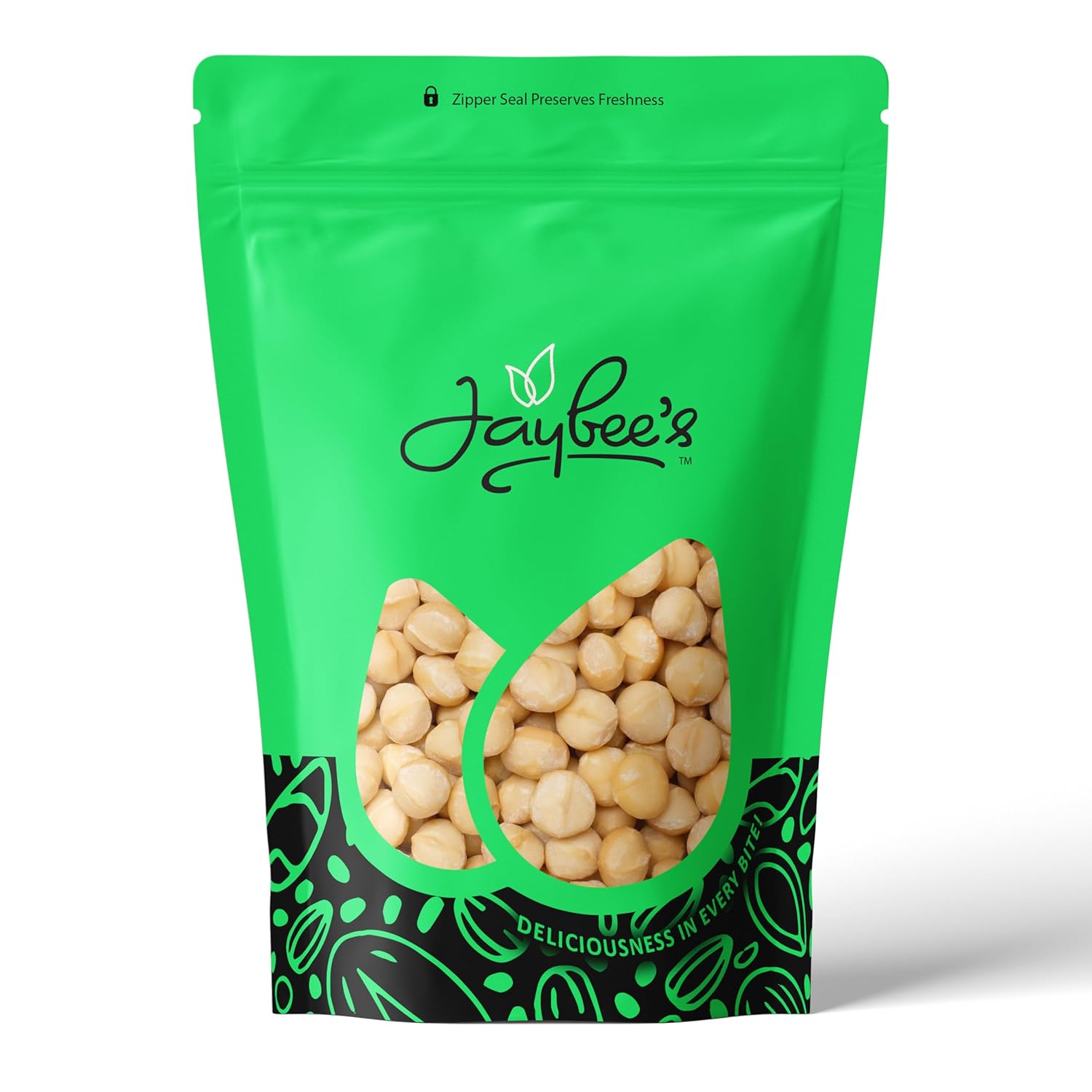 Raw Macadamia Nuts 2 Pounds Jumbo Size – Unsalted, Whole, Premium | All Natural Healthy Snack, Keto, Vegan, High Protein | Bulk Bag | Ideal for Baking & Cooking | Kosher | Jaybee's Nuts (2 Pound)