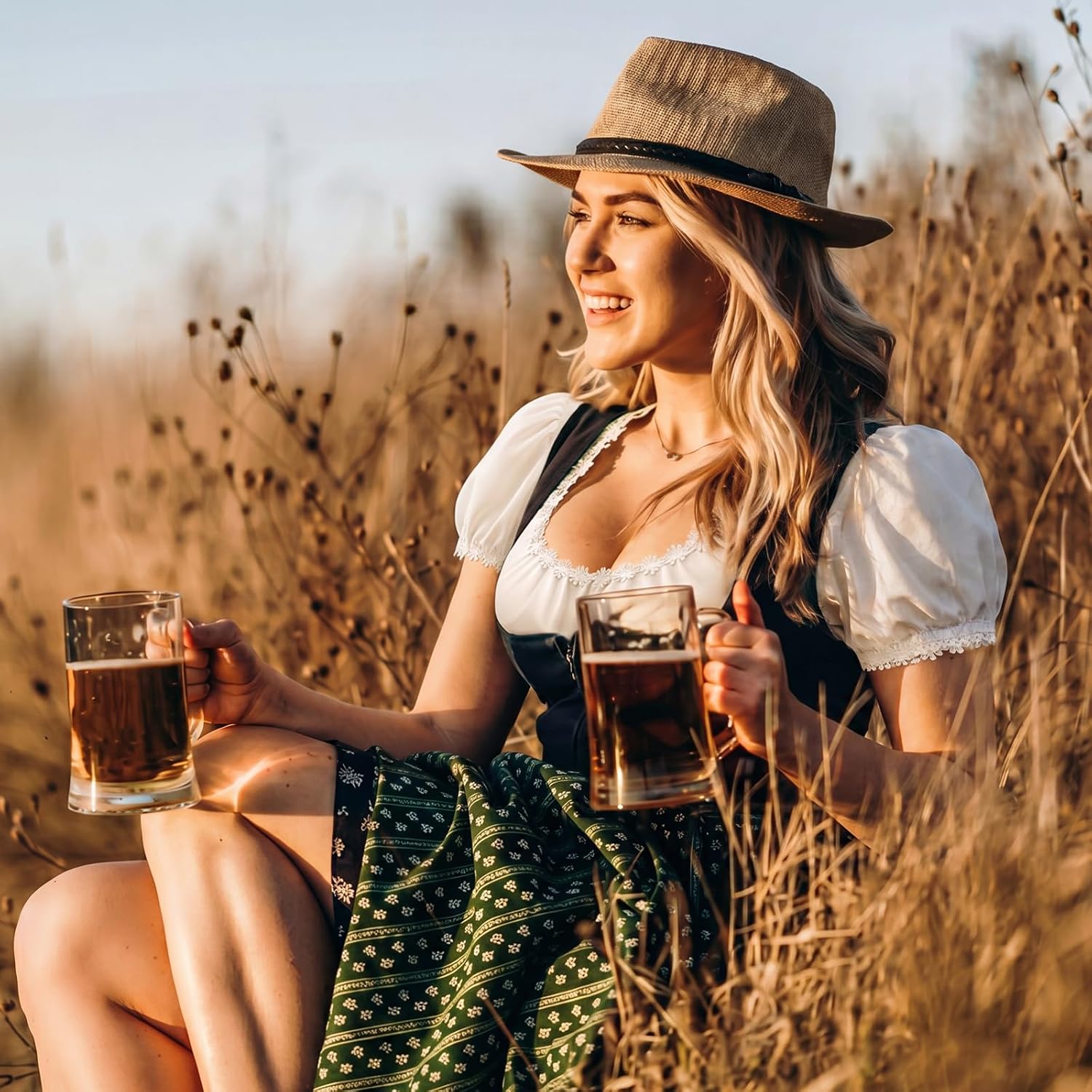 Liitrsh 3 Pcs Oktoberfest Dirndl Blouse Women German Blouse Crop Top Oktoberfest Party Supplies Bavarian Traditional Costume
