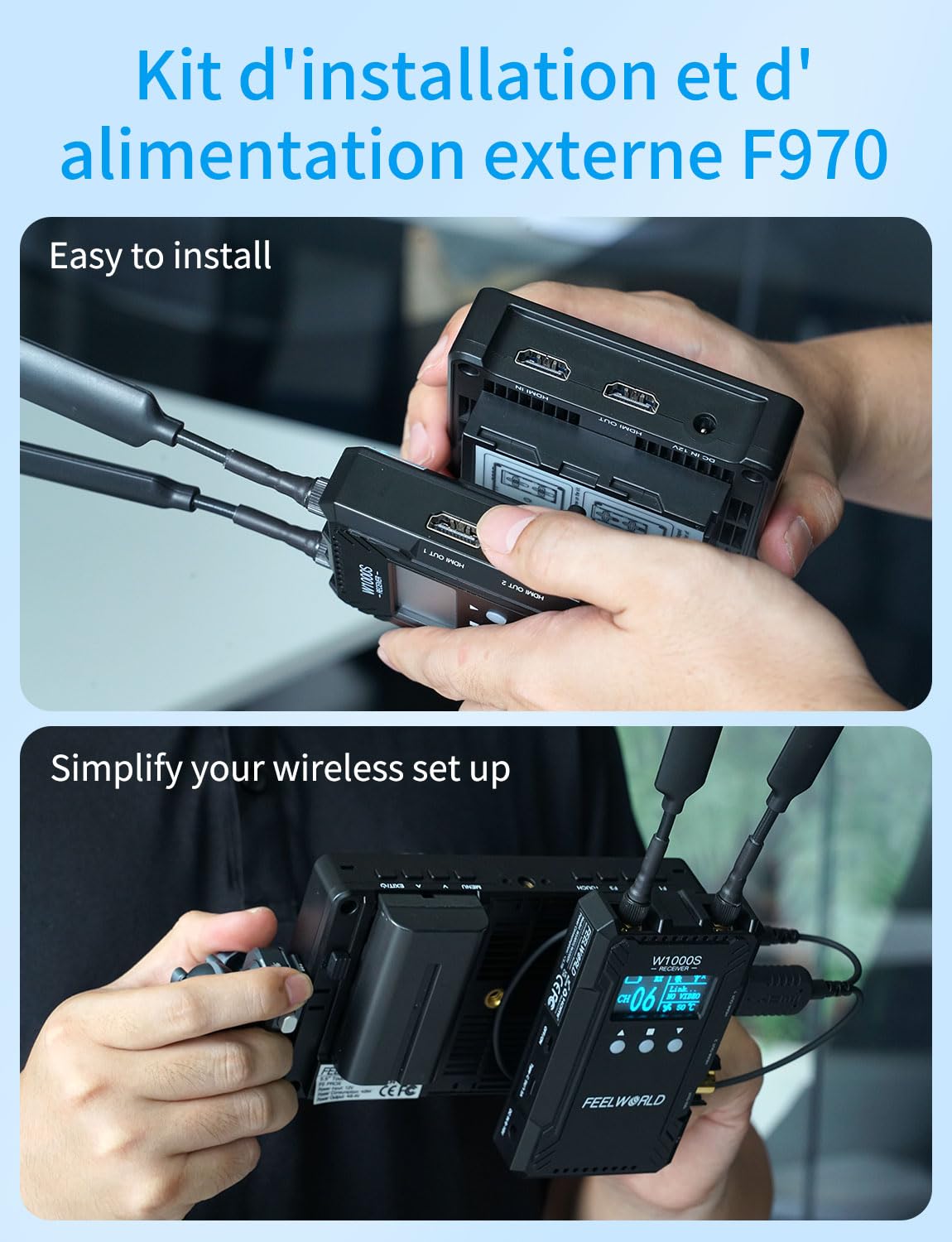 FEELWORLD F5PROX Caméra Moniteur de Terrain Écran Tactile 1600Nit 5,5 Pouces 4K HDMI DSLR Video Camera Monitor avec Batterie F750 Sacoche pour caméra Entrée de Type C 3DLUT Focus Peaking Histogramme