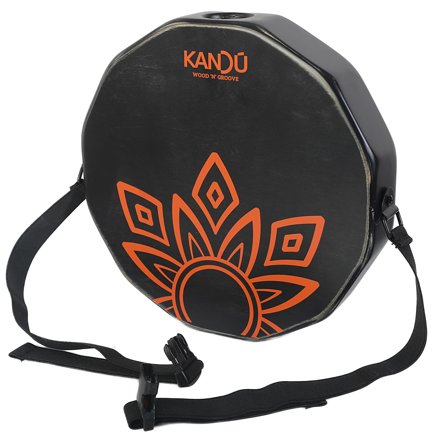 KTÄK -The First Handcrafted, Hand Drum Percussion, Two-Sound Cajón Body Snare, Portable Cajon by Kandu with Carry Case (Black)