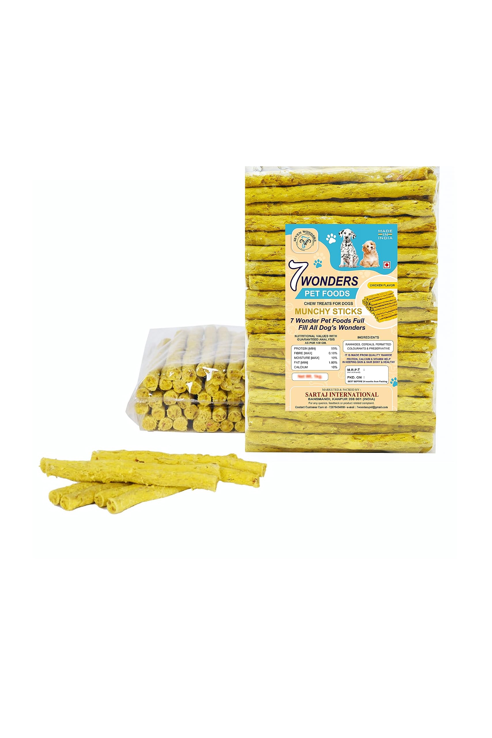 7WONDERS Dog Chew Sticks Munchy Sticks for Dogs | Snacks | Treats for Healthy Teeth and Gums of Dogs (Chicken Flavour 1 kg) (B0BWYHGVWV) Amazon Price History, Amazon Price Tracker