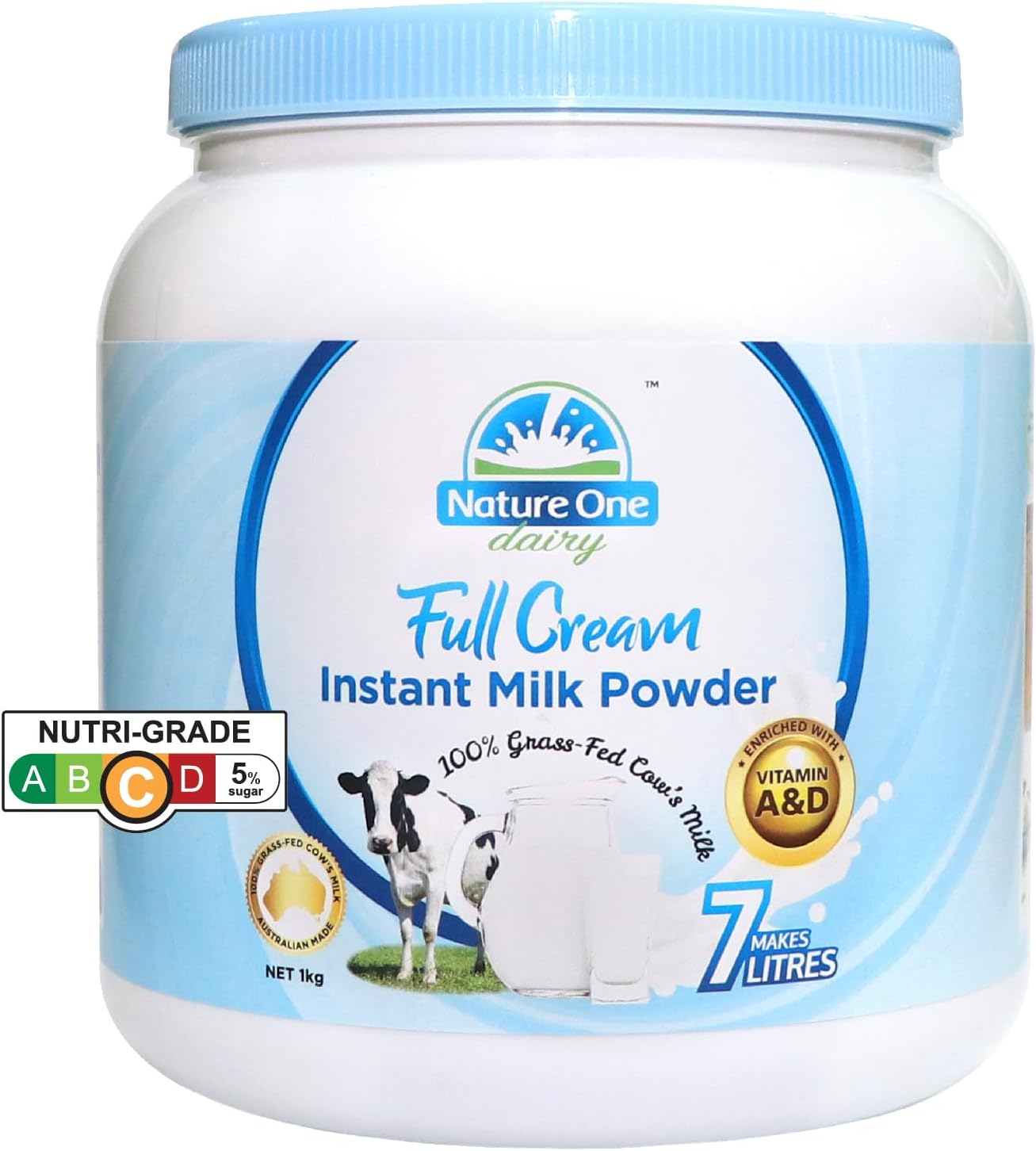 NATURE ONE DAIRY Instant Full Cream Milk Powder -Source of Protein -Quick, easy and convenient -Loaded with Vitamins A and D -Rich and Creamy Australia milk, 1KG