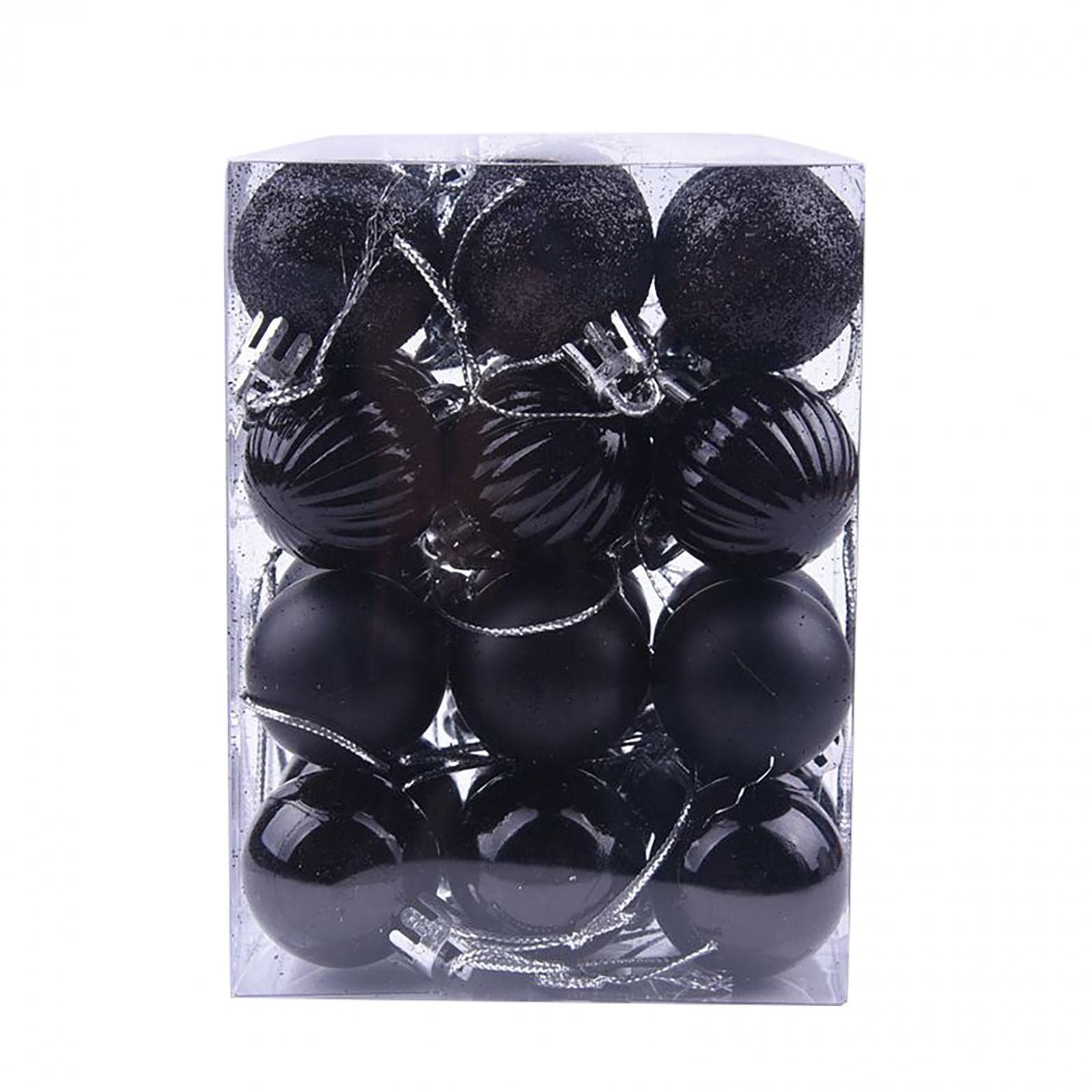 Christmas Baubles, 24pcs 30mm/40mm Christmas Balls Ornaments for Christmas Tree Ball Small Shatterproof Hanging Baubles Pendent for Xmas Holiday Wedding Party Decorations Home Festival Decors