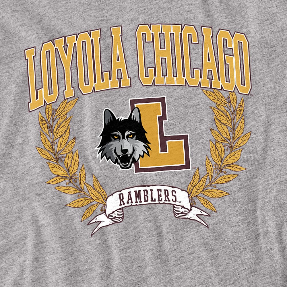 LOGOVISION Loyola University Chicago Laurels Dark Kids T Shirt (3) for Toddler Boys and Girls, Athletic Heather