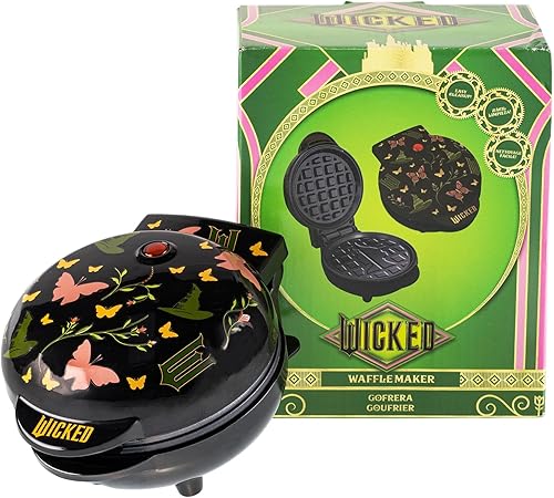 Miniatura 2 de Uncanny Brands Wicked Mini waflera - Waffles de bruja malvada - Fácil de usar y limpiar
