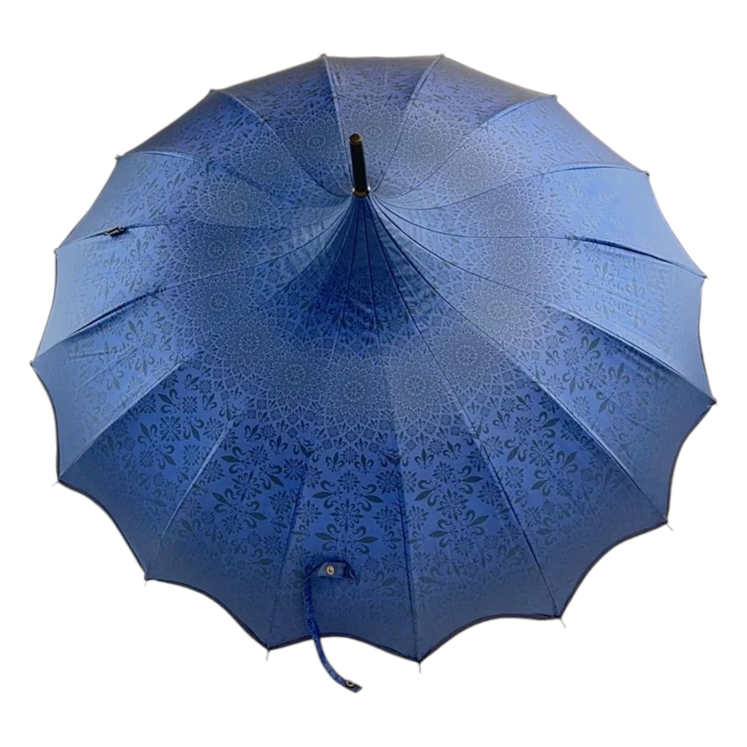 Soake Boutique Patterned Pagoda with Scalloped edge Navy