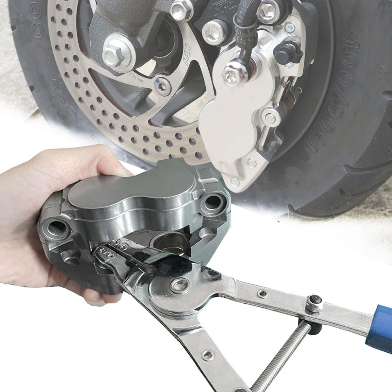 Estrattore pinza freno – Utensile per pinza freno, pinza estrattore pistone freno | Estrattore pistone freno auto pinza estrattore pinza freno strumento ritiro pistone freno per auto, moto, ATV,