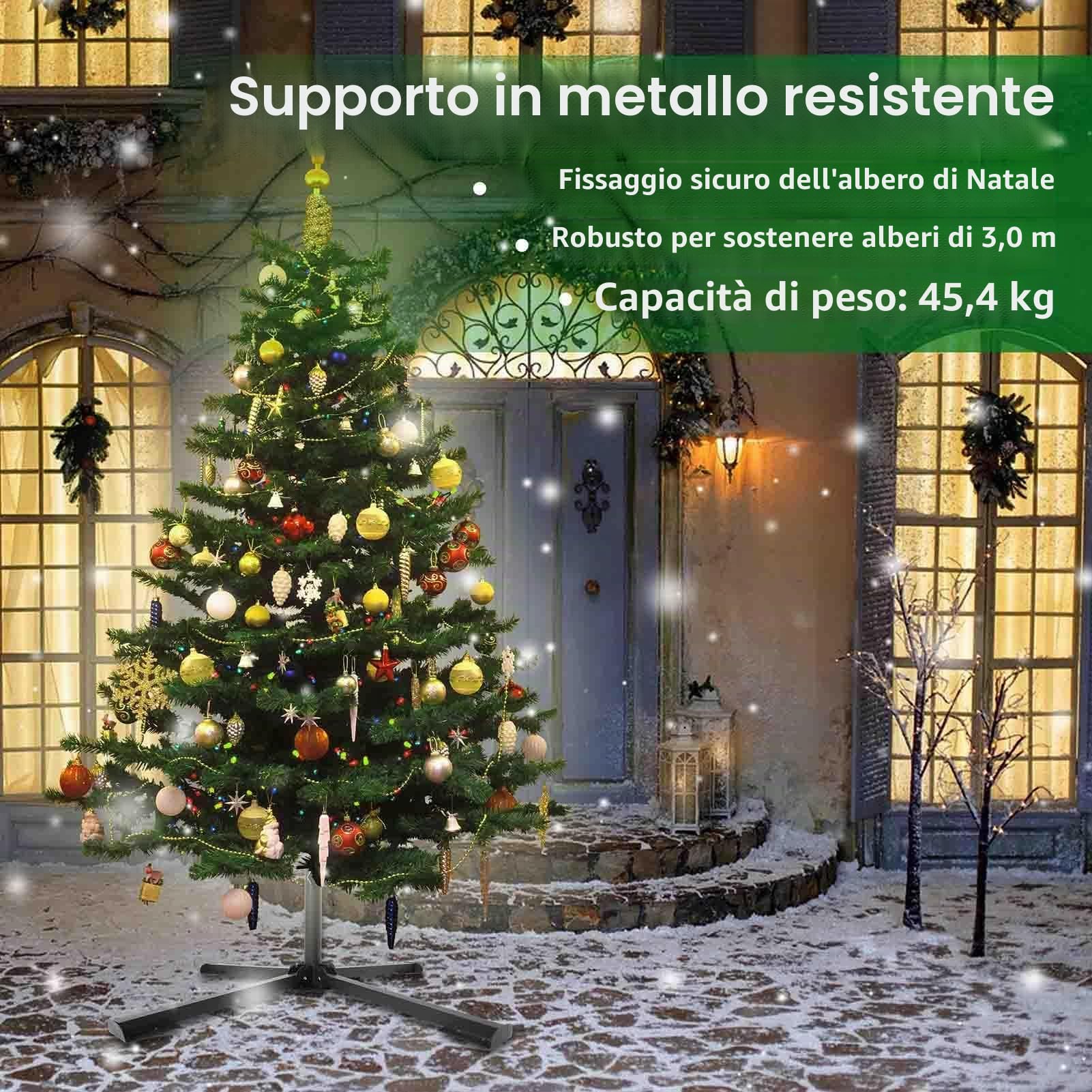 VFZILH Supporto per Albero di Natale in Metallo 3 Misure di Diametro Supporto Universale per Albero di Natale Artificiale Adatto a 60-280 cm Base Robusta per Albero di Natale Pieghevole Fino a 50 kg