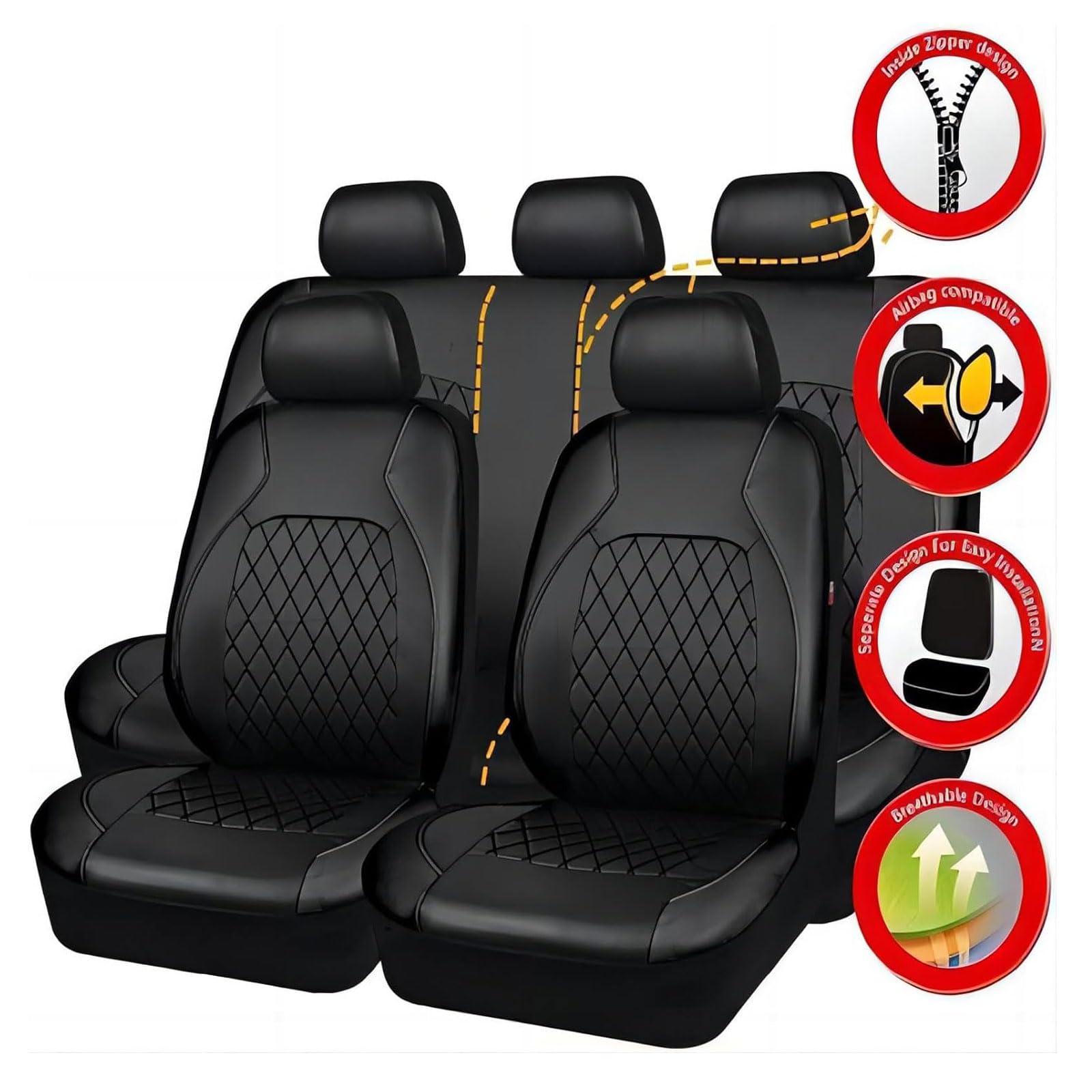 Housse Siège Voiture Isuzu D-Max MUX 2000-2024 – Tissu Oxford 500D Imperméable, Protection Totale, Poches Rangement