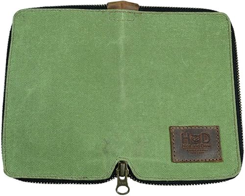 Miniatura 3 de Hide & Drink, Funda con cremallera para cuaderno Moleskine, funda Cahier, cuaderno no incluido, hecho a mano, lona encerada