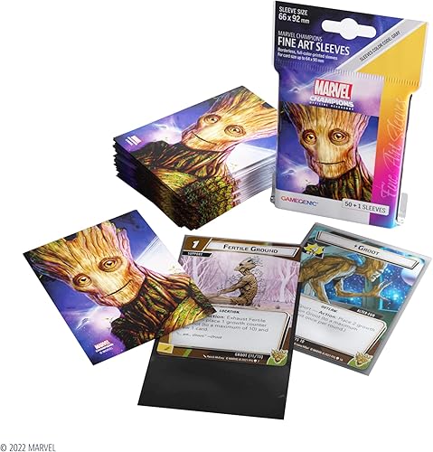Miniatura 9 de Gamegenic Marvel Champions The Card Game - Juego de cartas oficial Gamora, paquete de 50 fundas de arte y 1 soporte de juego de cartas transparente