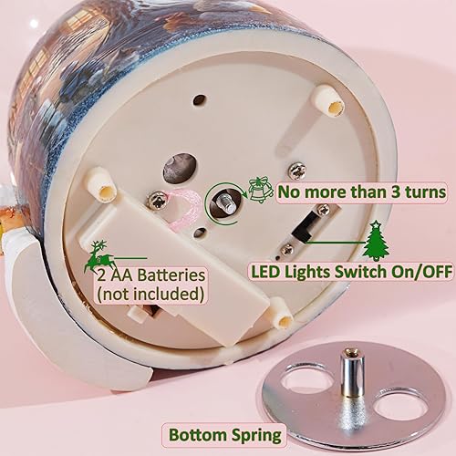 Miniatura 7 de Globos de nieve de Navidad para niños  Bola de nieve de Navidad para niñas, árbol de Navidad iluminado, globo de nieve musical, muñeco de nieve,