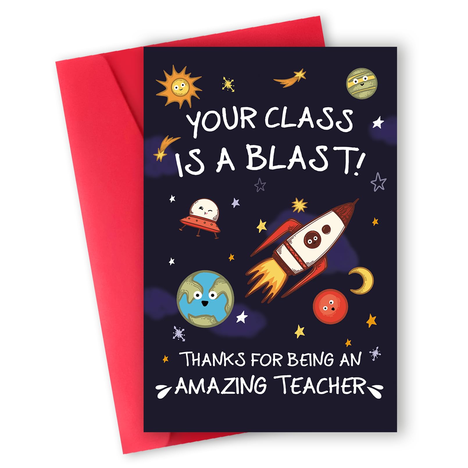 ATTLVV Funny Teacher Appreciation Cards,Cute Teacher Thank You Cards,Teacher Appreciation Gifts Ideas,Thank You for Helping Me Grow