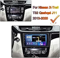 Vista 2 de 9" Android 10 Car Radio 1 Din Car Stereo for N-issan X-Trail T32 Qashqai J11 2013-2020 with Sat Nav Radio Audio Video Bluetooth AM PM WiFi SWC DSP