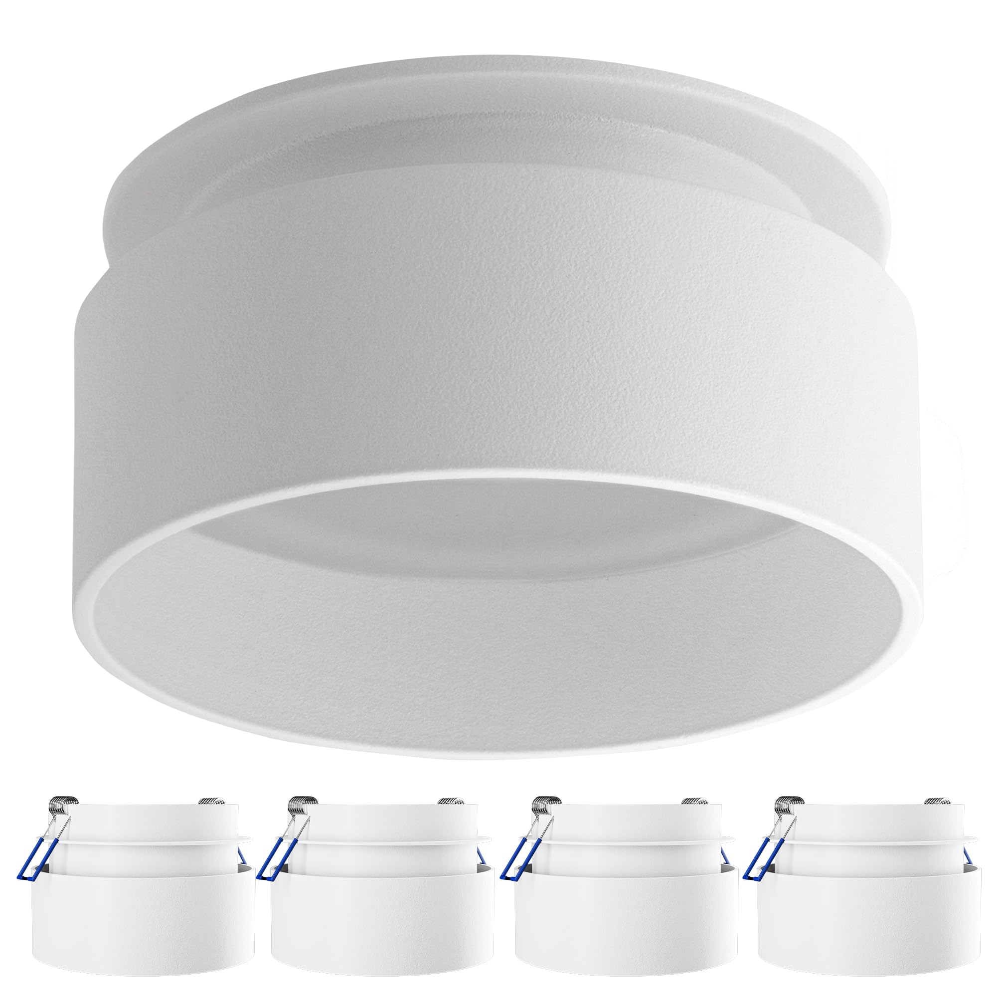 SSC-LUXon Sudara Einbauspot 5 Stück weiß indirekt | Fünf Design-Deckenspots weiß mit indirektem Up-Down-Licht - für Flur & Wohnzimmer, GU10 oder LED-Modul (ohne Leuchtmittel)