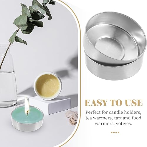 Miniatura 5 de 500 unids redondo de lata té tazas de luz caja vacía vela envases de cera modelo de velas DIY cera velas accesorios candelita