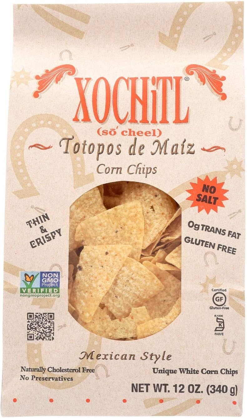 No Salt Corn Chips, 12 Ounce (Pack of 10)
