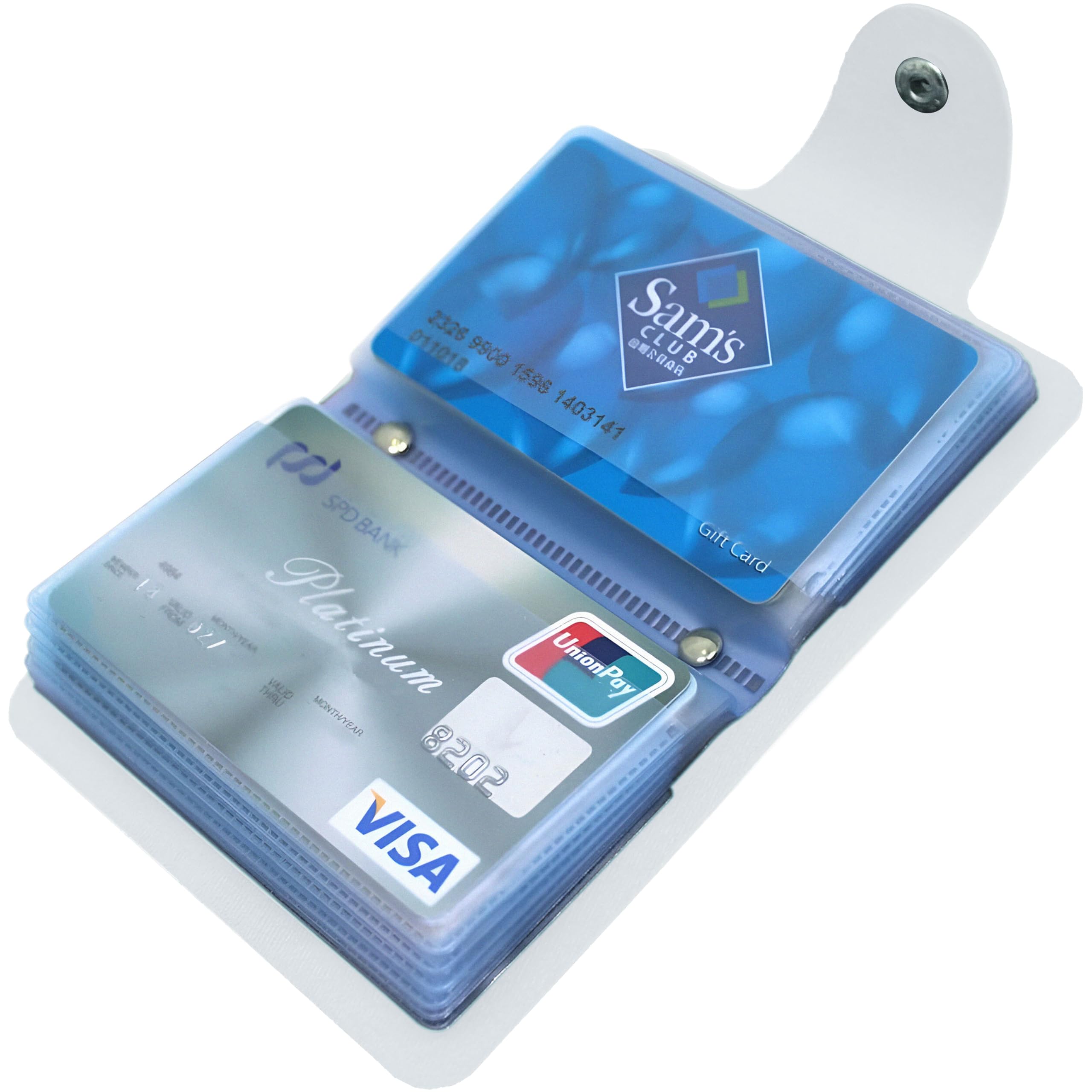 Kraptick Leather Credit Card Holder with Double-Sided Slots for Cards, Business Card Holder, ATM Card Holder for Women and Men- 24 Card Slots (White) (B09Z1DLL6L) Amazon Price History, Amazon Price Tracker