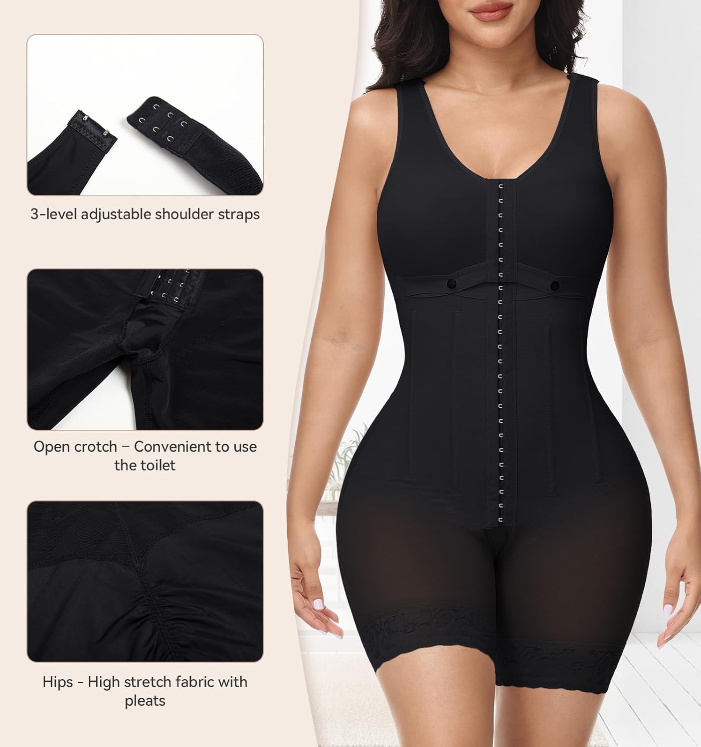 M MYODRESS Fajas Colombianas Moldeadoras Shapewear Tummy Control Post Surgery Compression Garment Postpartum Full Body Shaper - Image 4
