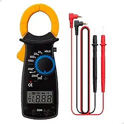 Multímetro Alicate Amperímetro Profissional p/Eletricista com tela | Multímetro com Detector de Tensão, com NCV. | 20-600V Medidor de Corrente 325–400A (GRANDE)