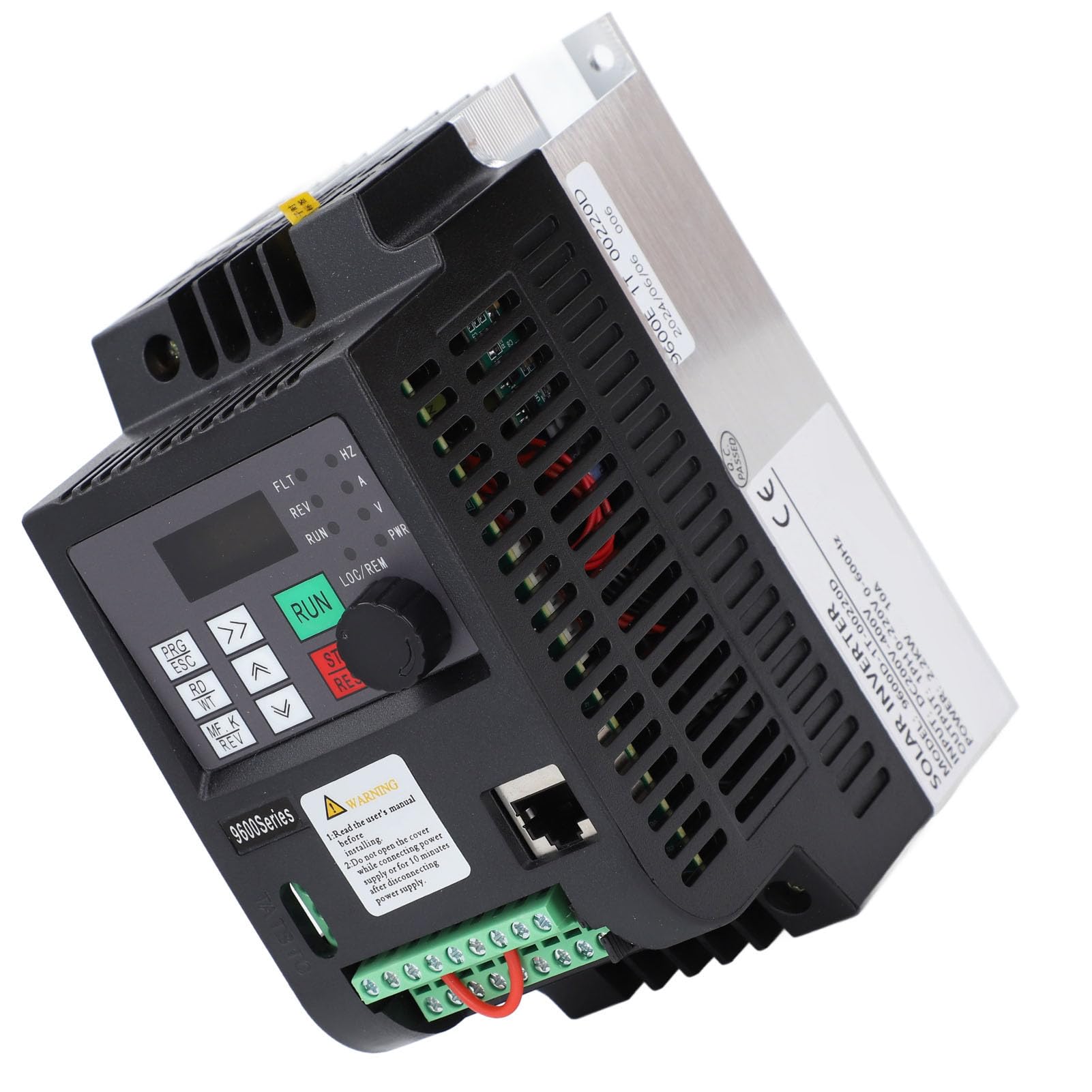 Azionamento a Frequenza Variabile, Ingresso DC200 400V 1PH 0 220VAC Uscita 2.2KW Inverter Solare Monofase Regolatore di velocità Pompa Fotovoltaica con Guscio PC Ignifugo Display Digitale