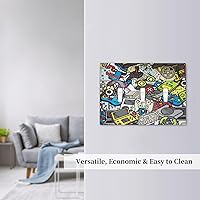 Vista 15 de Vista de ventana, isla tropical, playa, palmeras, cielo soleado, cubierta de interruptor de luz de palanca individual, placa decorativa de pared