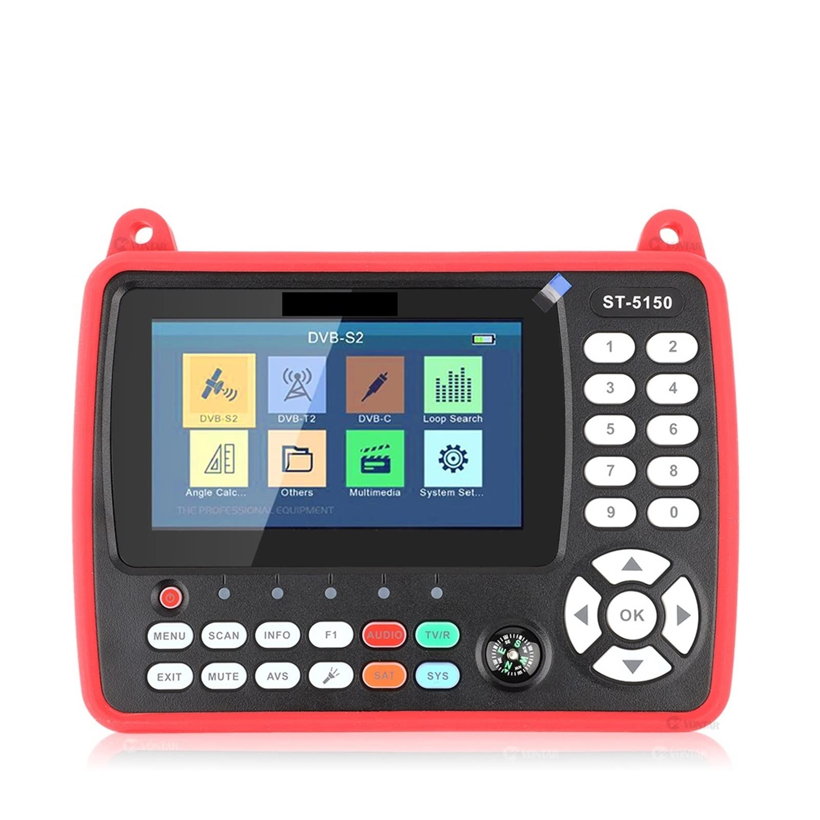 Buscador de satélites ST-5150 DVB-S2/T2/C COMBO HD Satellite Finder Meter H.265 HEVC MPEG-4 QPSK 8PSK 16APSK Pantalla TFT LCD de 4,3 pulgadas Alto rendimiento