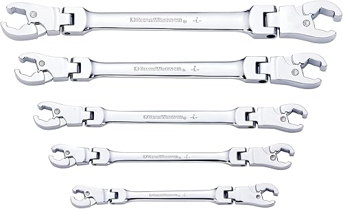 Vista 3 de GEARWRENCH Juego de llaves métricas de tuerca de destello de cabeza flexible de trinquete 6 Pc. - 89101D