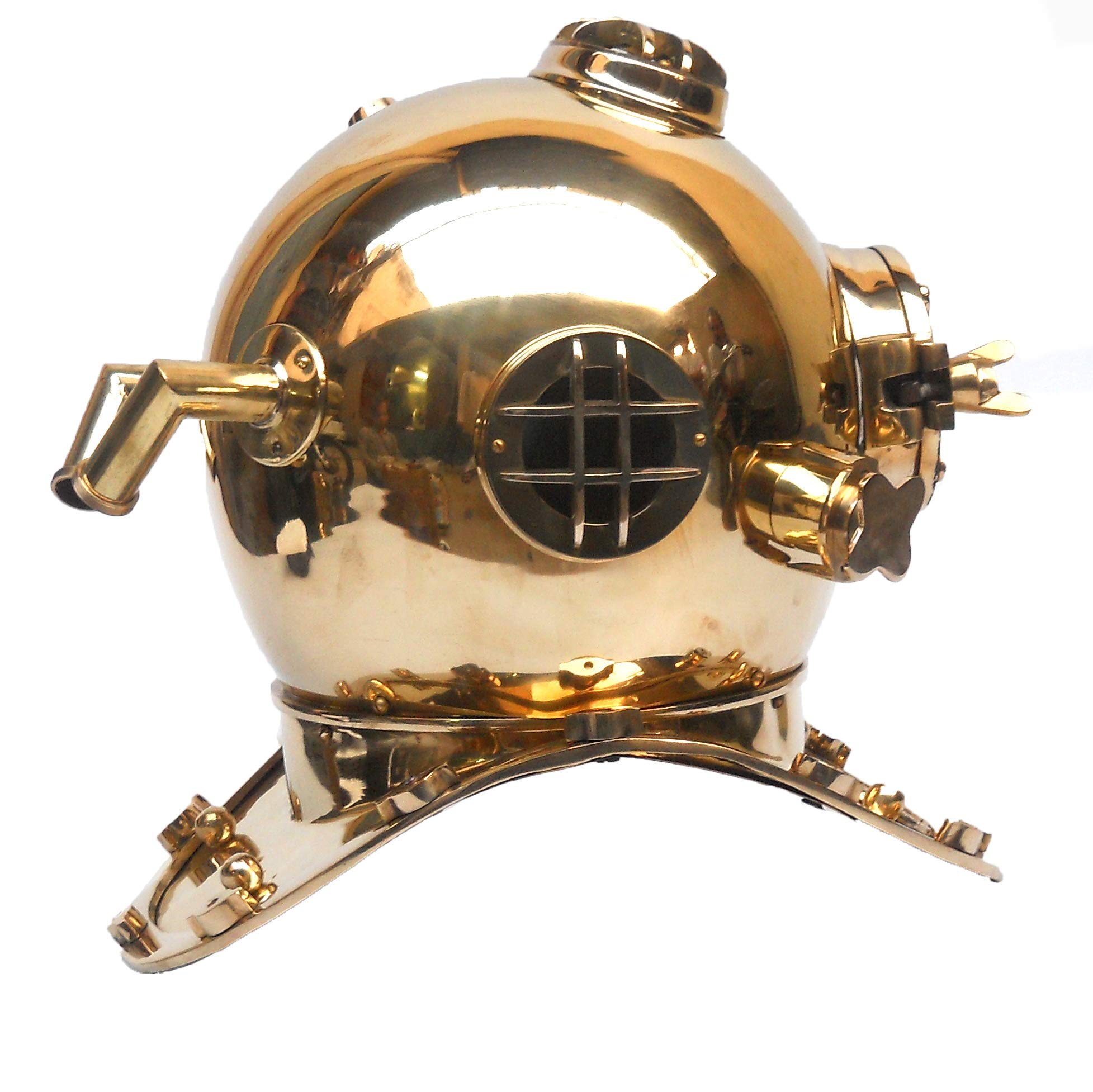 Nagina International Nautical Divers Helmet Maritime Mark V Deep Diving Solid Brass Helmet