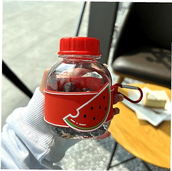Mini Water Bottle 350ml Portable Heat Resistant Plastic Bottle for Adults Kids Cute Gym Outdoor Sports Camping Running Cycling Climbing Red