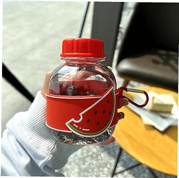 Mini Water Bottle 350ml Portable Heat Resistant Plastic Bottle for Adults Kids Cute Gym Outdoor Sports Camping Running Cycling Climbing Red