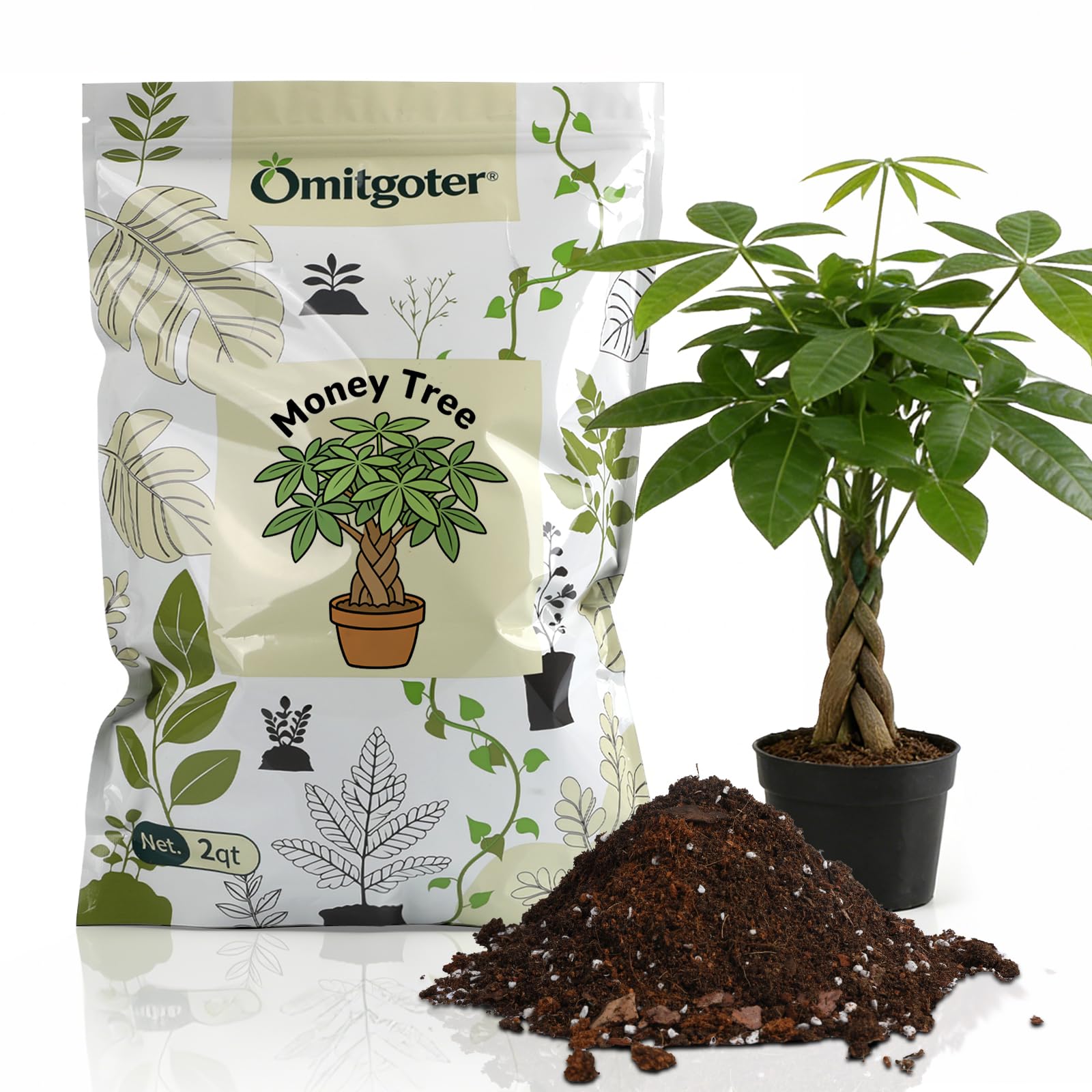 Omitgoter All-Natural Money Tree Soil 2qt