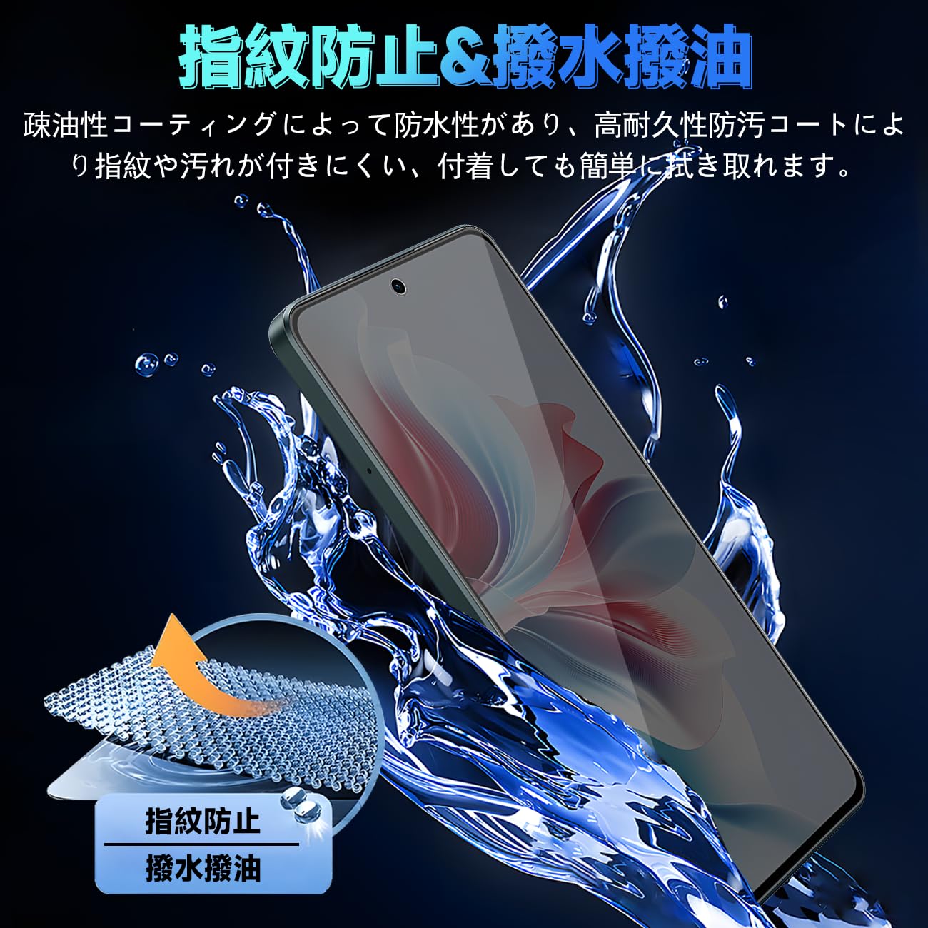 Amazon | 対応 OPPO RENO11 A フイルム 覗き見防止【2+2枚セット-国産