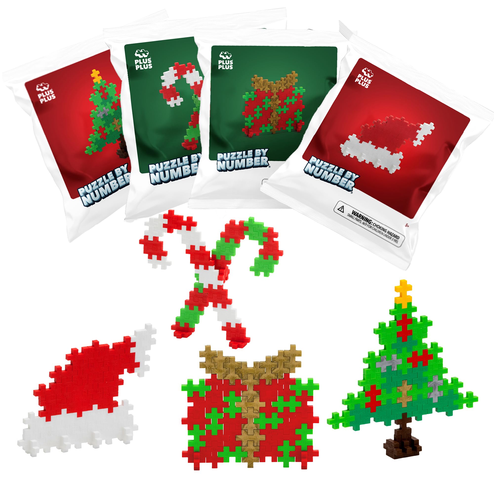 Amazon.com: PLUS PLUS - Puzzle by Number Holiday Fun Pack, 160