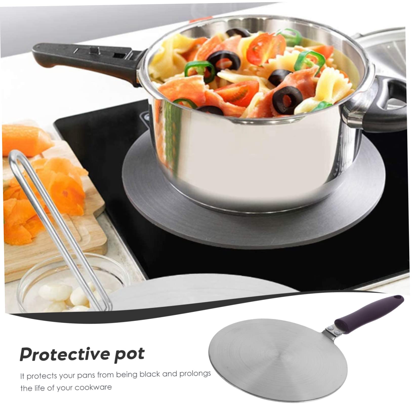 OFFSCH Induction Heat Diffuser Plate Stainless Steel Adapter for Electric and Gas Stoves Cooking for Even Heat Distribution Compatible with Various Cookware