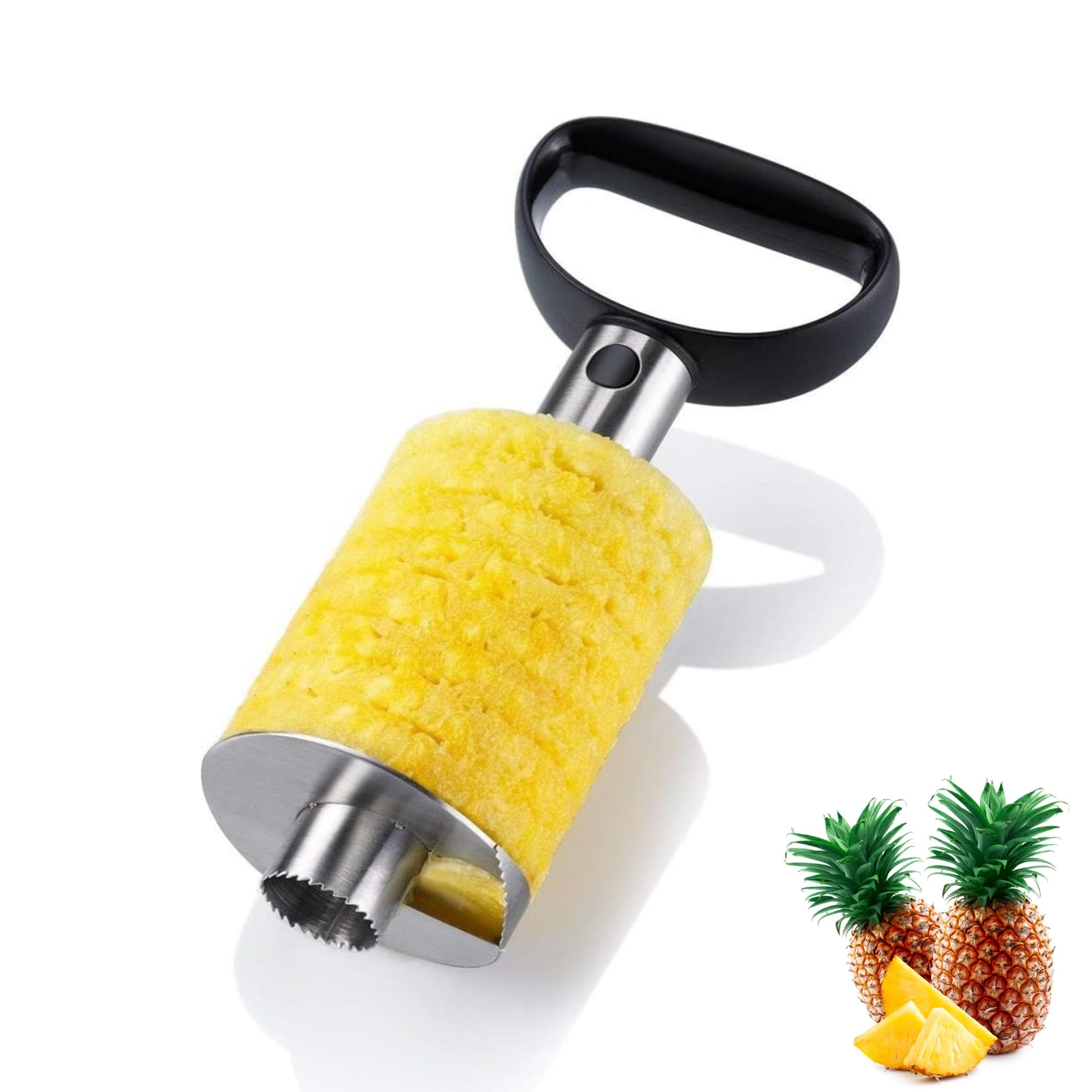 Westmark Cortador de piñas acero inoxidable, ø 8,5 cm, Acero inoxidable/plástico, Plata/negro, 51692260
