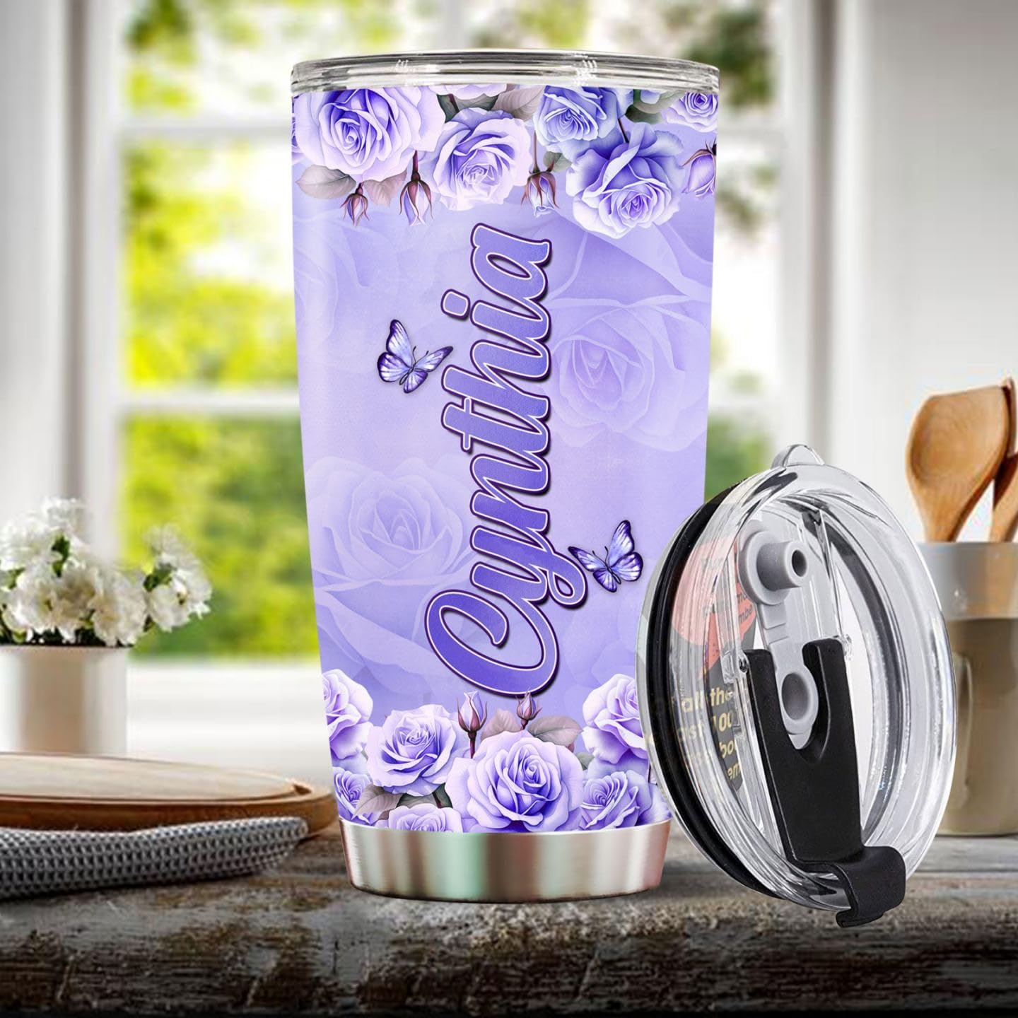 Personalized Chihuahua Gifts for Women Dog Owner Gift for Mom Wife Birthday Christmas Mothers Day Valentine 20oz Insulated Stainless Steel ThermosTumbler Water Bottle Coffee Mug with Lid