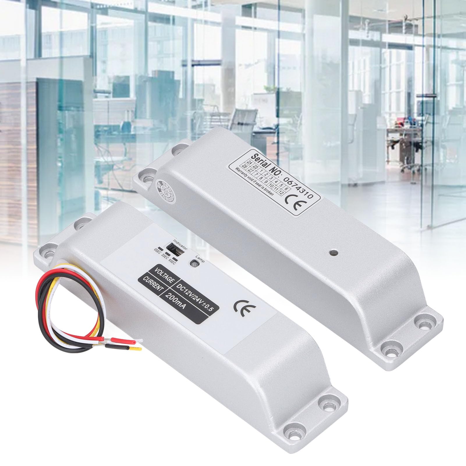 Bolla de Pernos de Caída Eléctrica, CC de 12v 24 V Fail Caferes Modo NC Bloqueo de Puerta Electrónica Puerta de Seguridad de Control de Acceso Puerta de Seguridad con Láminas de
