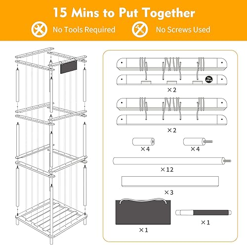 Miniatura 6 de Organizador grande de almacenamiento de animales de peluche, zoológico de almacenamiento de animales de peluche de madera, soporte para juguetes,