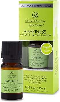 Chesapeake Bay Candle 100% Pure Essential Diffuser Oil, Happiness Ylang Ylang Lavender Petitgrain 10-Milliliter