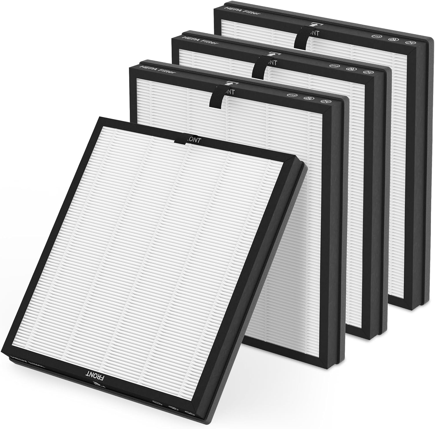 4 Packs MR5866 Replacement Filter Compatible with Morento/FLANUR MR5866 Air Cleaner Purifier, 2 Stages MR5866 Premium Filter and Activated Carbon Filter