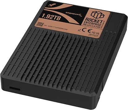 SABRENT Rocket Enterprise PCIe 4.0 U.2 NVMe 1.92TB SSD, High-Endurance Server Drive with Power Loss Protection, Up to 7,000MB/s, 1DWPD, E2E Protection, NVMe-MI, 2.5M MTBF SB-P4U2-1920