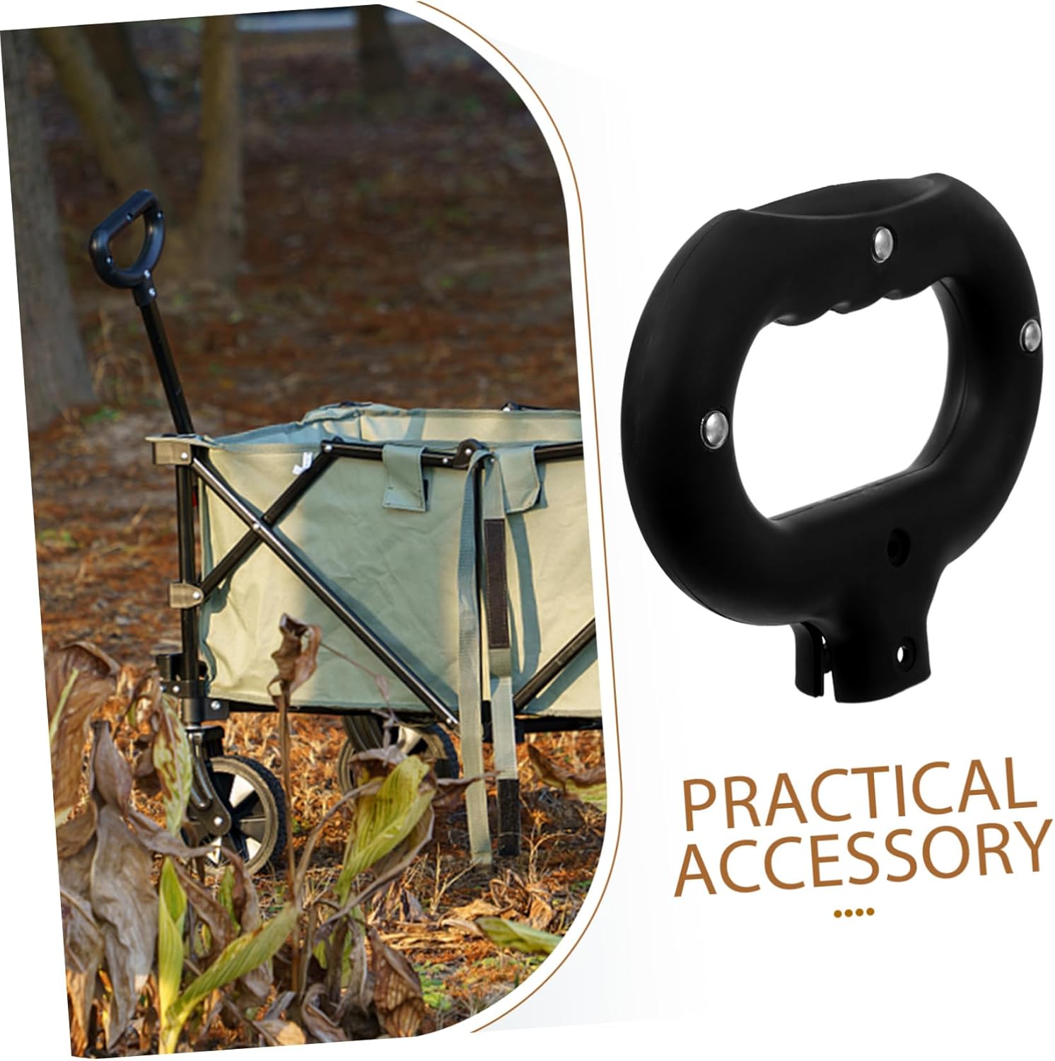 POPETPOP 5pcs Camping Wagon Handle Replacement Sturdy Push Handle Grip for Trolley Carts Easy Installation Compatible Various Outdoor Wagons for Camping and Gardening Activities