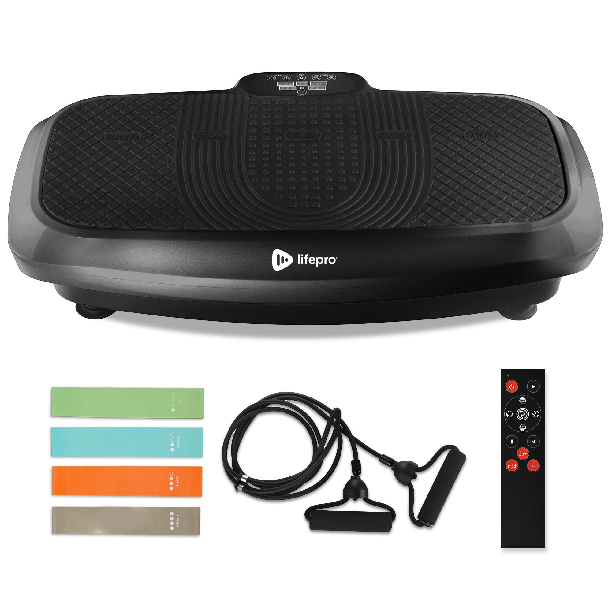 LifePro Vibration Plate Exercise Machine For Weight Loss | Turbo 3D | Dual Motor Oscillation & Pulsation, Whole Body Workout Exercise Equipment For Home Use | 99 Speed Level | Black