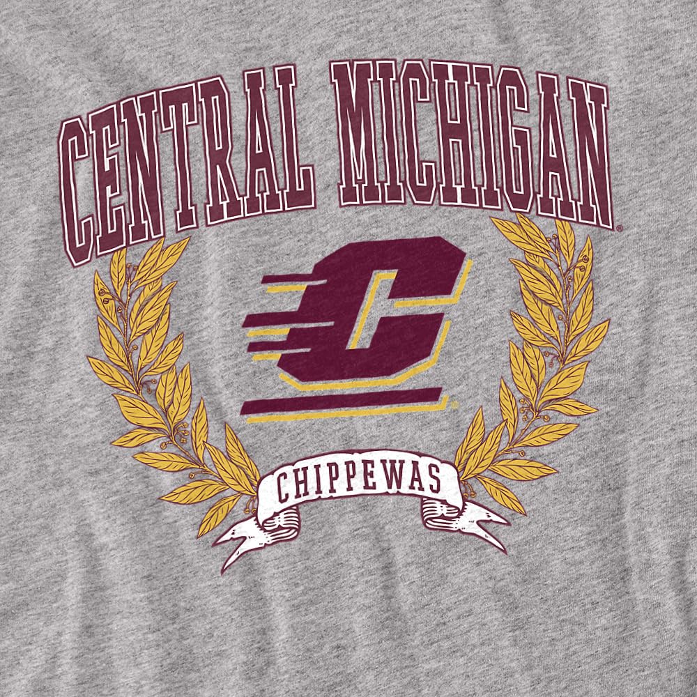 LOGOVISION Central Michigan University Laurels Dark Kids T Shirt (3) for Toddler Boys and Girls, Athletic Heather